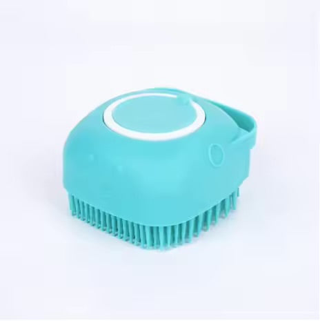 2-In-1 Pet Bath & Massage Brush With Shampoo Storage Silicone Dog Cat Grooming Tool For Puppy Sensitive Skin